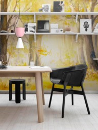 Sunny Summer Forest Removable Wallpaper, Peel & Stick, Repositionable, Self Adhesive, Wall Covering, Decor, Mural, Decal #78
