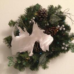 Scottish Terrier Angel, Scottie Dog Christmas Tree Topper, Wreath Decoration, Holiday Lover Gift, Aluminum, Scotty - thumbnail 4