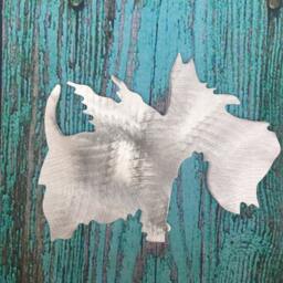 Scottish Terrier Angel, Scottie Dog Christmas Tree Topper, Wreath Decoration, Holiday Lover Gift, Aluminum, Scotty