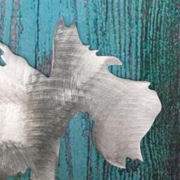 Scottish Terrier Angel, Scottie Dog Christmas Tree Topper, Wreath Decoration, Holiday Lover Gift, Aluminum, Scotty - thumbnail 2