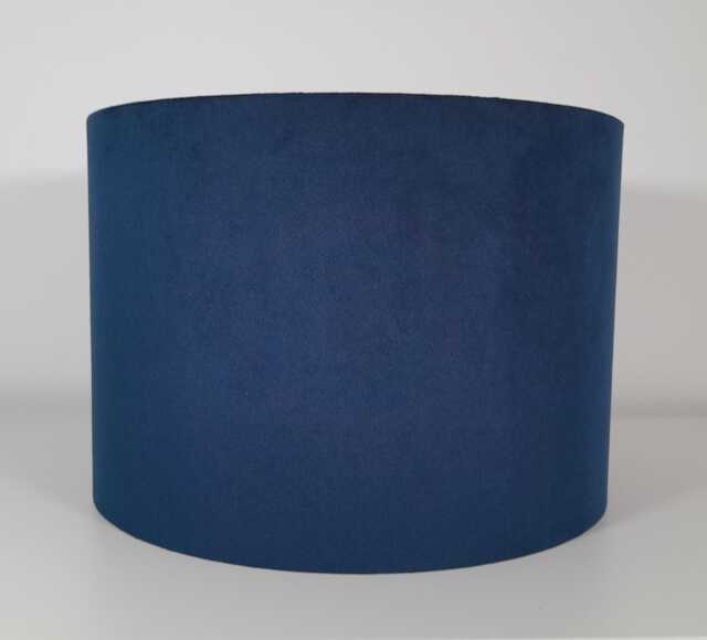 Navy Blue Velvet Drum Lampshade Table/Floor Lamp Or Pendant Fitting - image 1