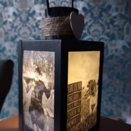 Sentimental Mother's Day Gift- Personalized Photo Lantern Handmade Memorial Gift With Led Lights - thumbnail 3