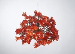 Romantic Pendant Ceiling Lights With Red Jumping Flowers For Hall Or Bedside Lamp