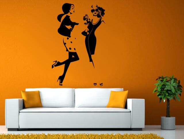 Fashion Shopping Style Woman Female Girl Dressing Design Swag Getup Wall Window Sticker Decal Vinyl Silhouette Decor L1915 - image 1
