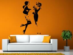Fashion Shopping Style Woman Female Girl Dressing Design Swag Getup Wall Window Sticker Decal Vinyl Silhouette Decor L1915 - thumbnail 1