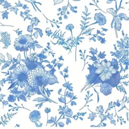 Beautiful Floral Toile Decoupaged Glass Vase. Five Colours Available - thumbnail 2