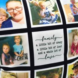 Personalised Family Photo Cushion 8-Photo Collage Gift - thumbnail 3