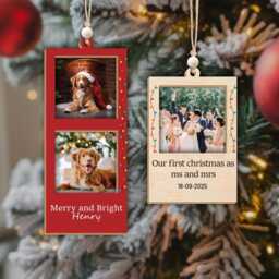Personalized Photo Ornament, Family Ornament, Strip Ornament, Couple Ornament, Best Friend Gift, Custom Ornament, Xmas Keepsake - thumbnail 3
