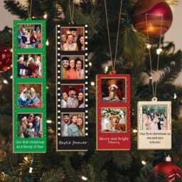 Personalized Photo Ornament, Family Ornament, Strip Ornament, Couple Ornament, Best Friend Gift, Custom Ornament, Xmas Keepsake - thumbnail 1