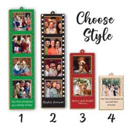 Personalized Photo Ornament, Family Ornament, Strip Ornament, Couple Ornament, Best Friend Gift, Custom Ornament, Xmas Keepsake - thumbnail 2