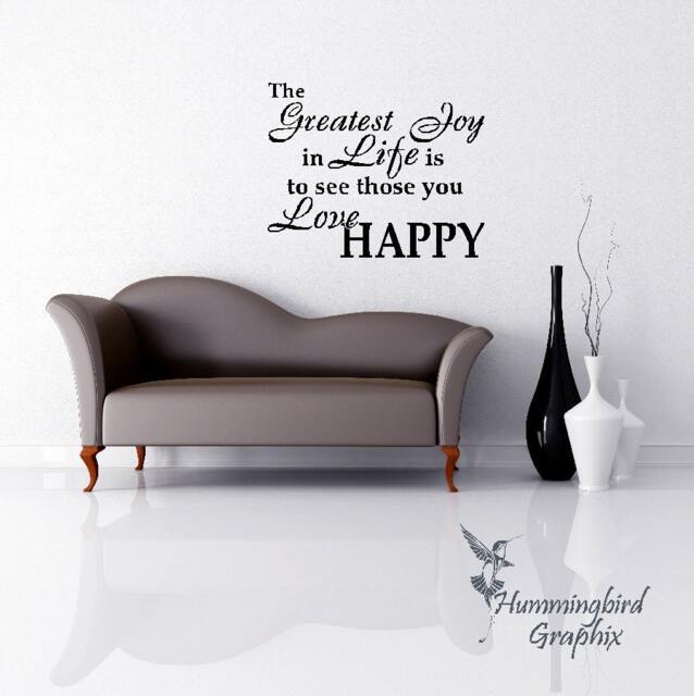 Inspirational Wall Decal The Greatest Joy in Life Quote - image 1