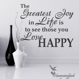 Inspirational Wall Decal The Greatest Joy in Life Quote - thumbnail 2
