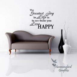 Inspirational Wall Decal The Greatest Joy in Life Quote - thumbnail 1