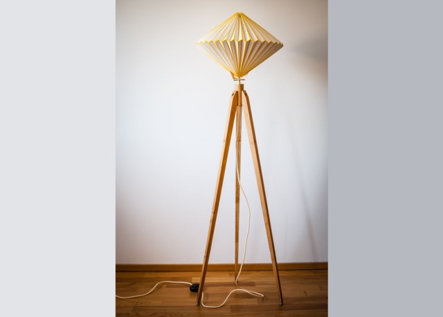 Tripod Floor Lamp Retro 60-70 Design Origami - image 1
