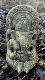 Stone Garden Gold Ganesh Elephant God Cute Buddha Statue Ornament - thumbnail 1