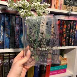 Velaris Book Vase, Fantasy Night Court Acrylic Acotar Inspired Shaped Starry Mountain Decor, Romantasy Bookshelf Vase - thumbnail 3