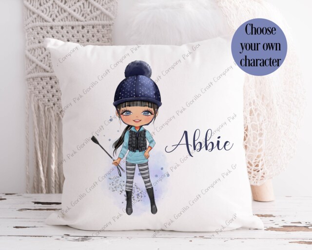 Horse Cushion, Pillow, Rider, Personalised Cushion, Gift For Horse Rider, Her, Lover, Trainer - image 1