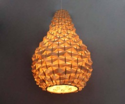 "Handmade Bamboo Pendant Light Rustic Woven Ceiling Lamp - W11.7""xh18" - thumbnail 1