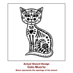 Gato Muerto Wall Art Stencil - Reusable Stencils Diy Home D??cor Easy - thumbnail 4