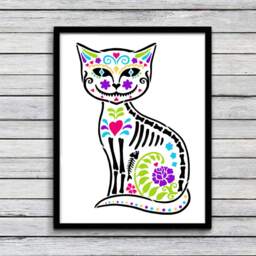 Gato Muerto Wall Art Stencil - Reusable Stencils Diy Home D??cor Easy - thumbnail 2
