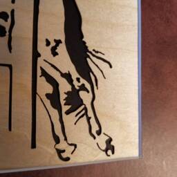 The Hurdle, Hand Cut Wooden Portrait - thumbnail 4