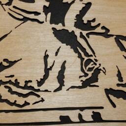 The Hurdle, Hand Cut Wooden Portrait - thumbnail 3
