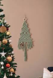 Macrame Christmas Tree, Gift For Family, Holiday Boho Gift, Presents, Unique Xmas Home Decor X32