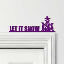 Door Topper Let It Snow Christmas Decor Various Colours Decorative Sign - Sign, Novelty Wall Decor, Frame Art, Art - thumbnail 4