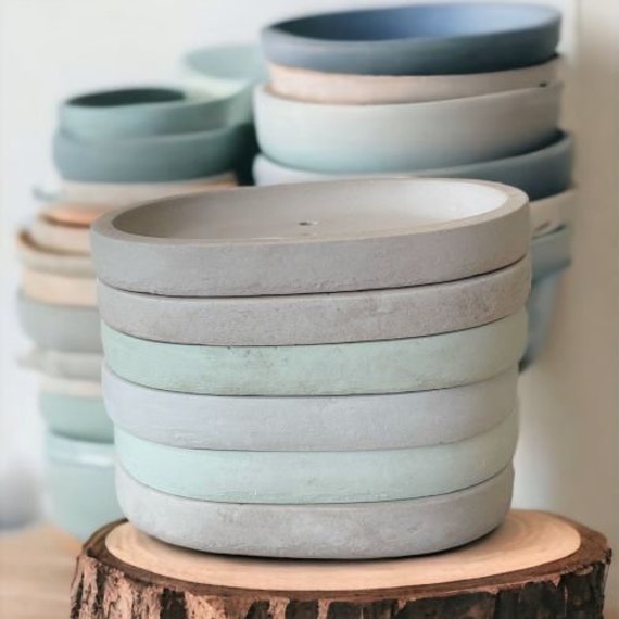 Wik&wax Handmade Cement Soap Dish - Minimalist Concrete Holder Modern Bathroom Decor Eco-Friendly Sink Accessory For Natural - image 1