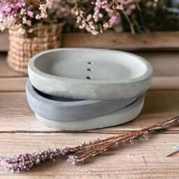 Handmade Cement Soap Dish Concrete Natural Ideal For Handmade Soap Eco-Friendly Bathrooms - thumbnail 2