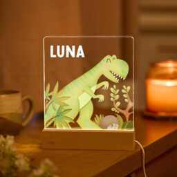 Personalised Dinosaur Night Light Custom Name Led Lamp T-Rex Kids Room Decor Nursery Gift For Boys Girls 1st 2nd 3rd 4Th 5Th 6Th Birthday - thumbnail 3
