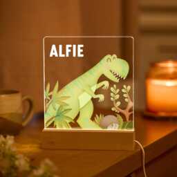 Personalised Dinosaur Night Light Custom Name Led Lamp T-Rex Kids Room Decor Nursery Gift For Boys Girls 1st 2nd 3rd 4Th 5Th 6Th Birthday - thumbnail 4