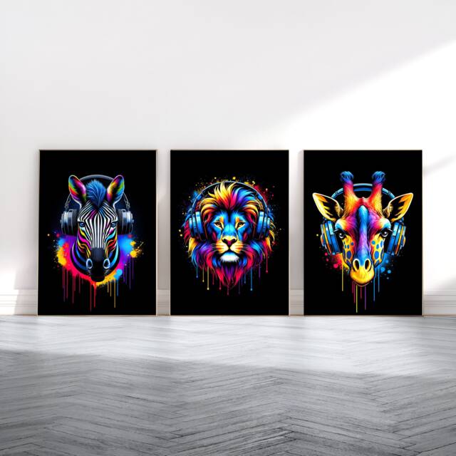 Gamer Art Print Set - 3 Vibrant Posters - Boys Bedroom Decor Artwork Gifts Girls Gaming Room Kids Video Game Wall Gift Prints - image 1