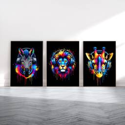 Gamer Art Print Set - 3 Vibrant Posters - Boys Bedroom Decor Artwork Gifts Girls Gaming Room Kids Video Game Wall Gift Prints - thumbnail 1
