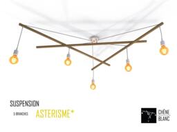 Ceiling Light Asterism, White & Blue Scandinavian Chandelier - thumbnail 1