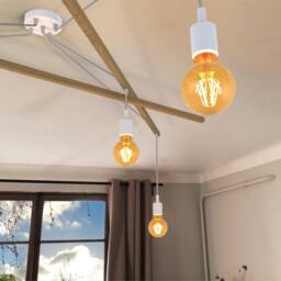 Ceiling Light Asterism, White & Blue Scandinavian Chandelier - thumbnail 3