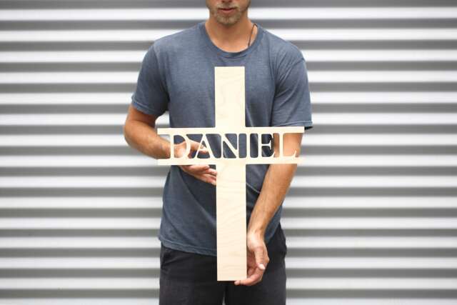 Personalized Wall Cross, Cross Decor, Wood Wooden Decor Custom - image 1