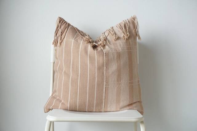 Handwoven Karen Hemp Pillow Cover Tribal Boho Decor - 20x20 - image 1