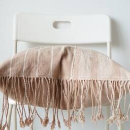Handwoven Karen Hemp Pillow Cover Tribal Boho Decor - 20x20 - thumbnail 3