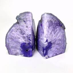 Purple Agate Bookend Pair - 6 To 9 lb Geode Home Decor - Rk1-26 - thumbnail 2