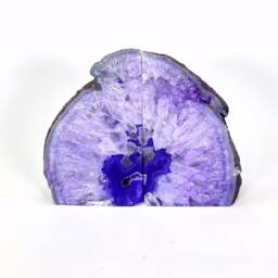 Purple Agate Bookend Pair - 6 To 9 lb Geode Home Decor - Rk1-26
