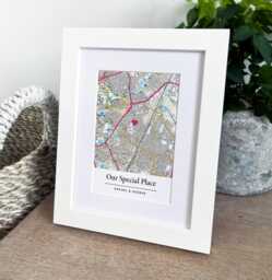 Personalised Favourite UK Location Map Print. Custom Made Os Maps Homeowner House Warming Gift Framed Art Wall Decor Detailed - thumbnail 1