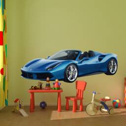 Ferrari Wall Decal Car Wall Decal Supercar Playroom Decor Nursery Kids Room Art Boy Bedroom - thumbnail 3