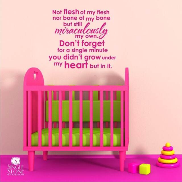 Nursery Adoption Creed Wall Decal - Vinyl Text Stickers Art Graphics Custom Home Decor - image 1