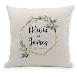 Personalised Wedding Engagement Cushion Cover, 40x40cm - thumbnail 2