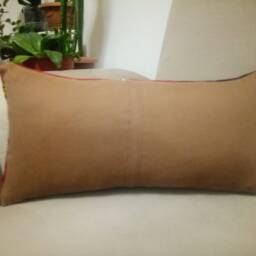 Kilim Lumbar Pillow 10x20 Inches Embroidered Design Kilim Pillow Handmade Wool - thumbnail 2