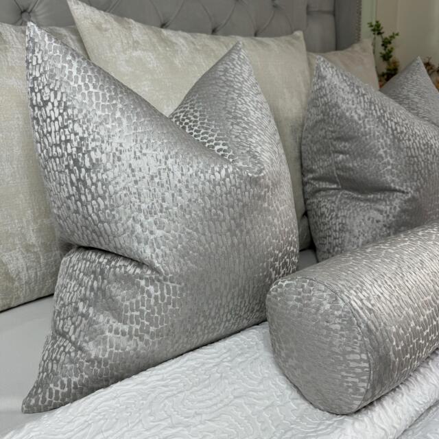 Grey Luxury Textured Cushion Cover - Pillow Throw, Designer Fabric By Prestigious Textiles, Antelope Dove Worldwide Shipping - image 1