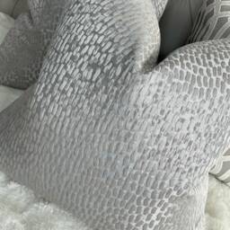 Grey Luxury Textured Cushion Cover - Pillow Throw, Designer Fabric By Prestigious Textiles, Antelope Dove Worldwide Shipping - thumbnail 2