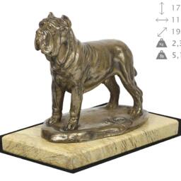 Neapolitan Mastiff , Dog Sand Marble Base Statue, Limited Edition, Artdog. Made Of Cold Cast Bronze. Perfect Gift. Limited Edition - thumbnail 4