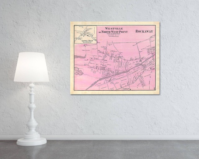 Antique Rockaway Long Island Map Print Westville Of Hempstead - image 1